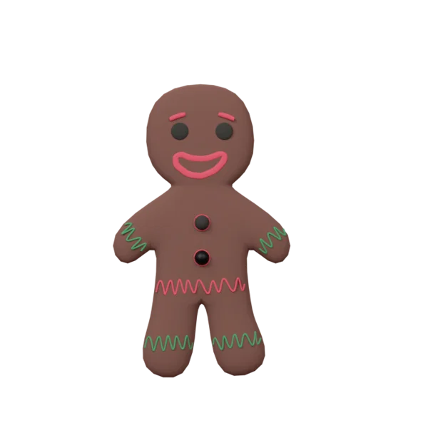Gingerbread 3D icon, view 1