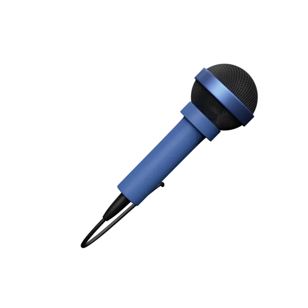 Microphone 3D icon, view 3