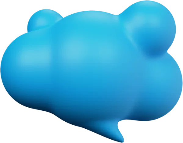 Speech Bubble 2 3D icon, view 1