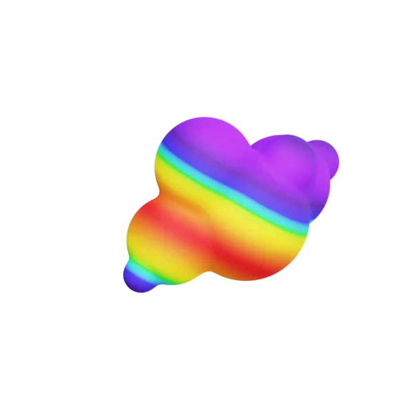 Cloud 3D icon, view 4