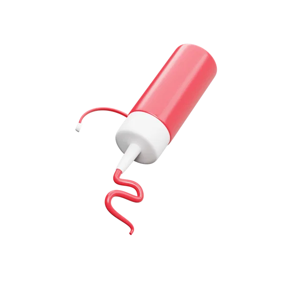 Ketchup Bottle 3D icon, view 3
