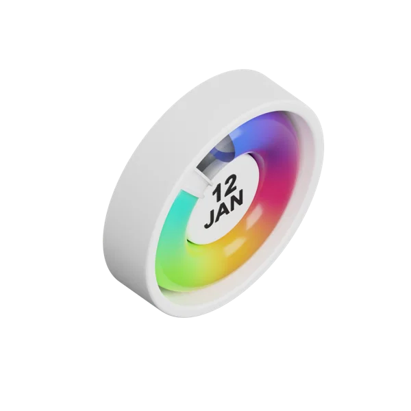 Date Dial 3D icon, view 4