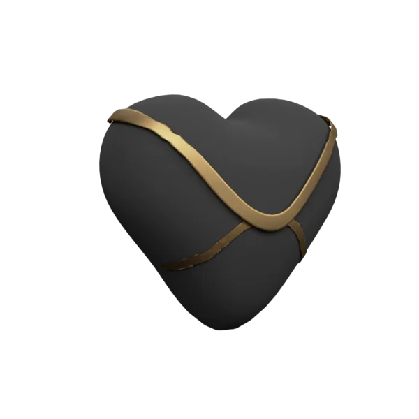 Heart 1 3D icon, view 3