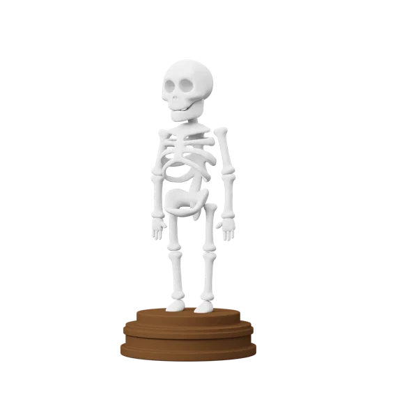 Skeleton 3D icon, view 2