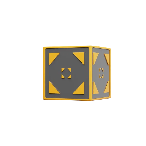 Space Box 3D icon, view 3