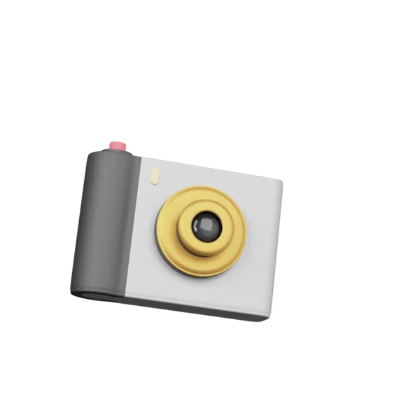 Camera 3D icon, view 1