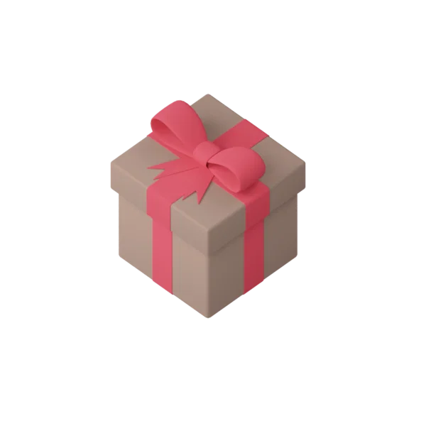 Gift 1 3D icon, view 5