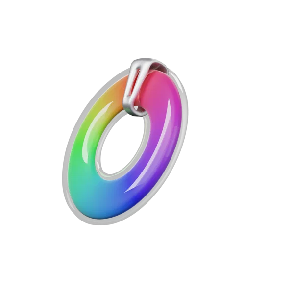 Color wheel 3D icon, view 2