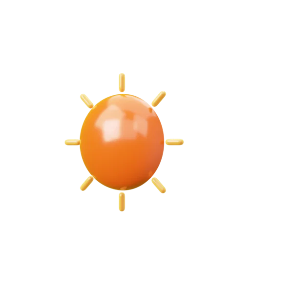 Sun 2 3D icon, view 2