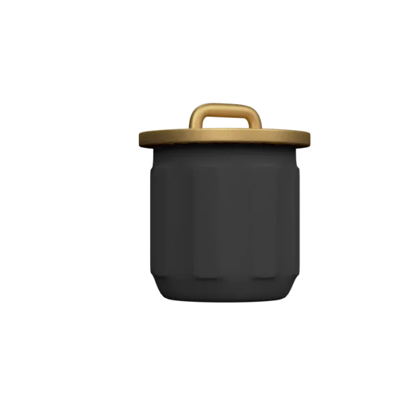 Bin 3D icon, view 3