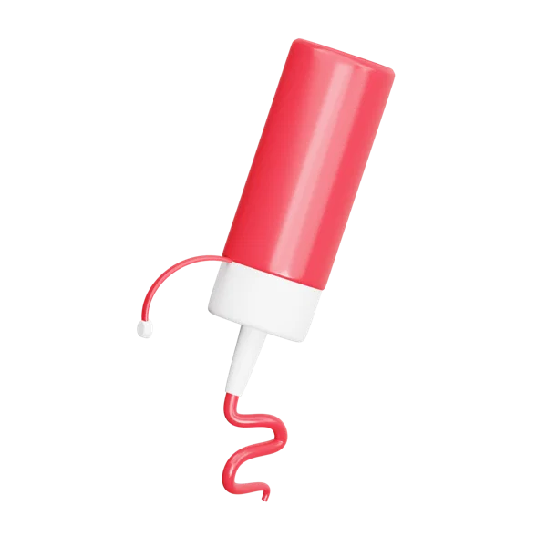 Ketchup Bottle 3D icon, view 4