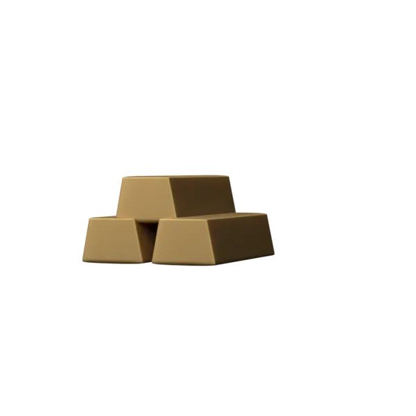Golden Bricks 3D icon, view 2