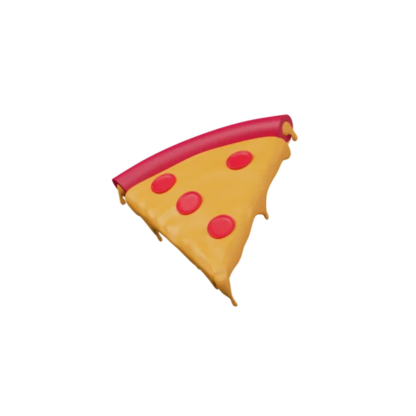 Pizza 3D icon, view 2
