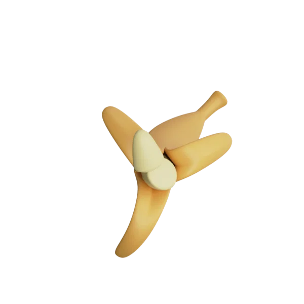 Banana 3D icon, view 4