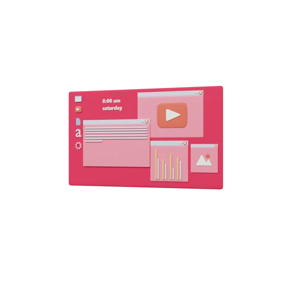 Screen 3D icon, view 2