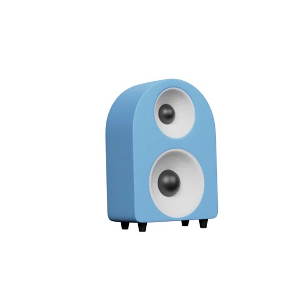 Speakers 3D icon, view 3