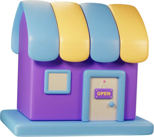 Shop 3D icon, view 3
