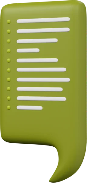 Speech Bubble 43 3D icon, view 2