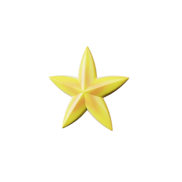 Star 3D icon, view 1