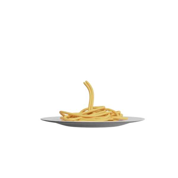 Pasta 3D icon, view 3