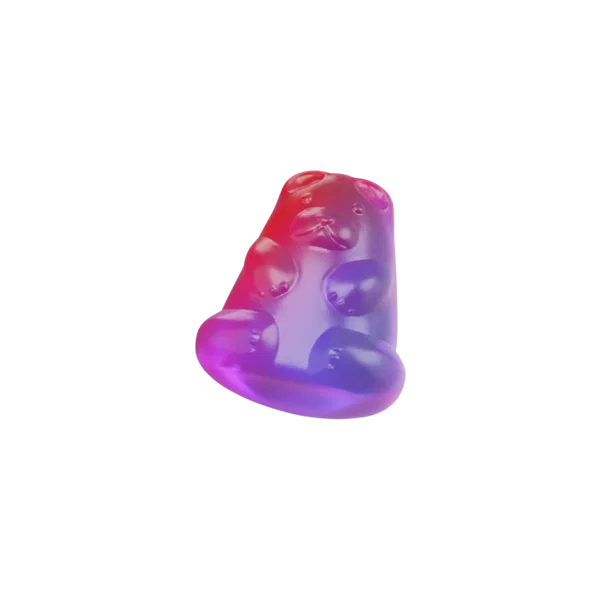 Gummy Bear 3D icon, view 3