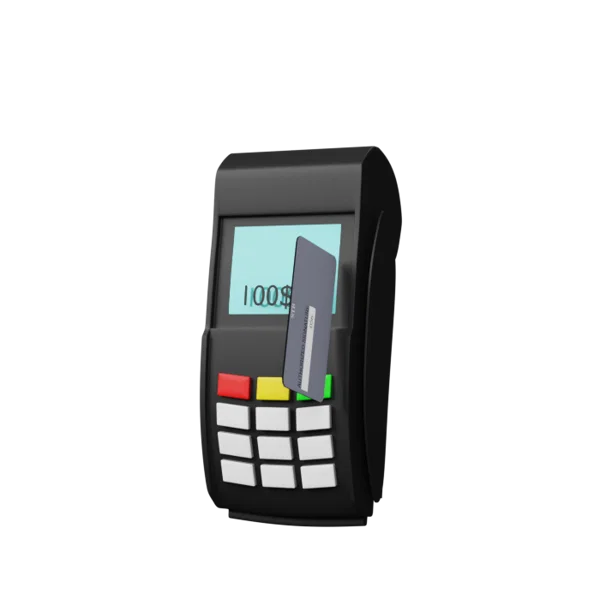 Credit Card Reader 3D icon, view 3