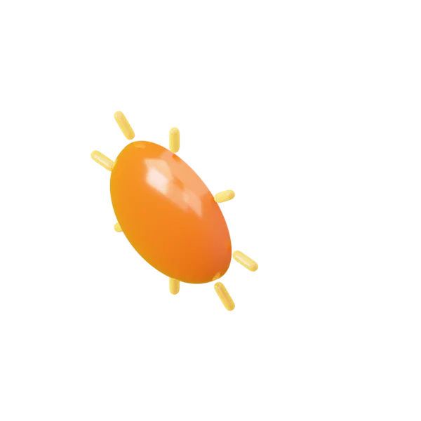 Sun 2 3D icon, view 5