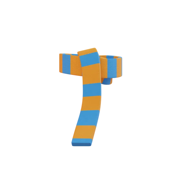 Scarf 3D icon, view 3