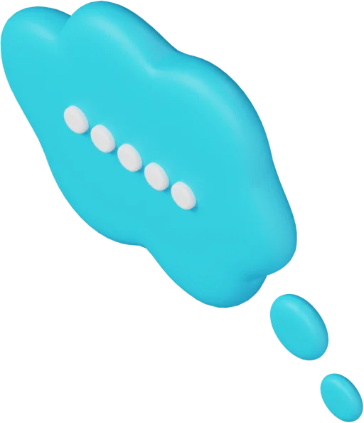 Speech Bubble 40 3D icon, view 5