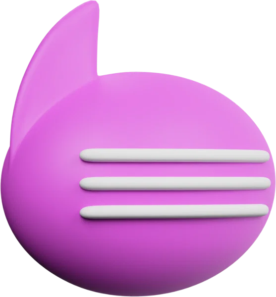 Speech Bubble 46 3D icon, view 3