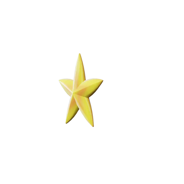 Star 3D icon, view 2