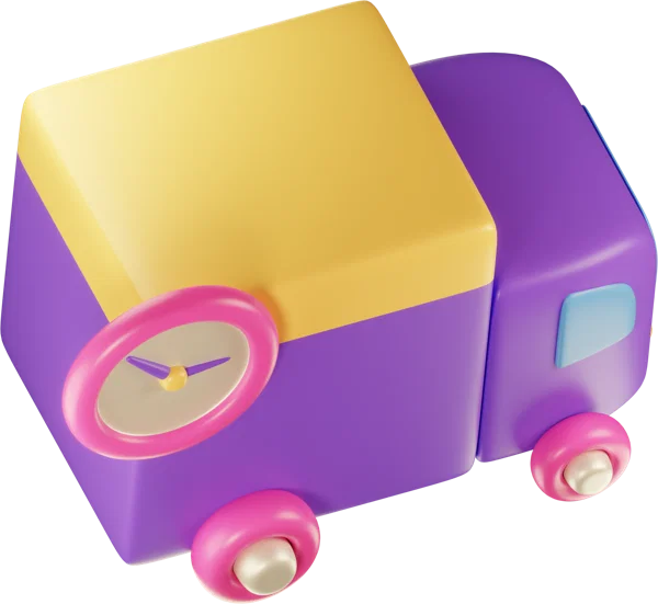 Bus 3D icon, view 4