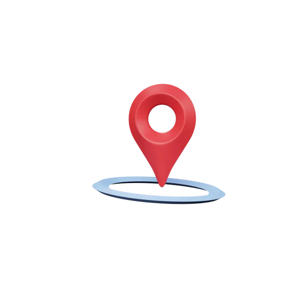 Location 3D icon, view 3