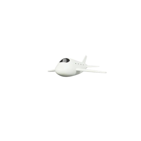 Airplane 3D icon, view 3