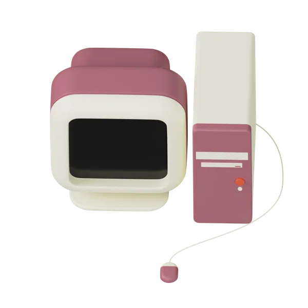Computer 3D icon, view 5