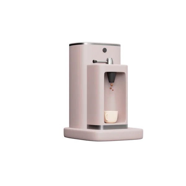 Coffee Machine 3D icon, view 3
