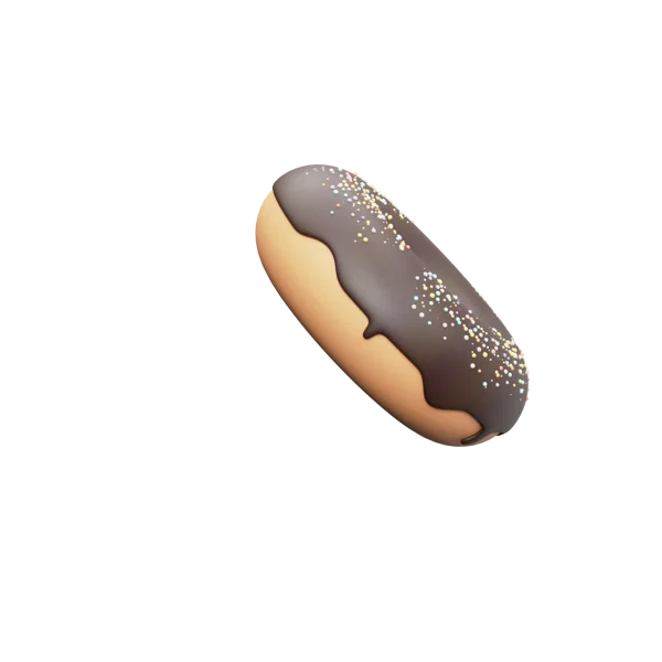 Donut 2 3D icon, view 4