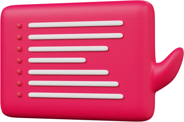 Speech Bubble 47 3D icon, view 2