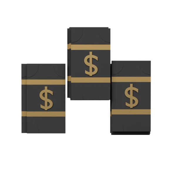 Bank Notes 3D icon, view 1