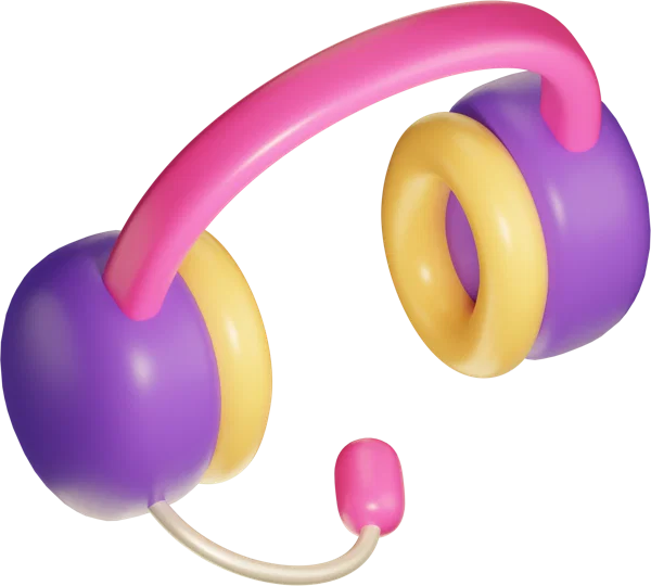 Headphones 3D icon, view 4