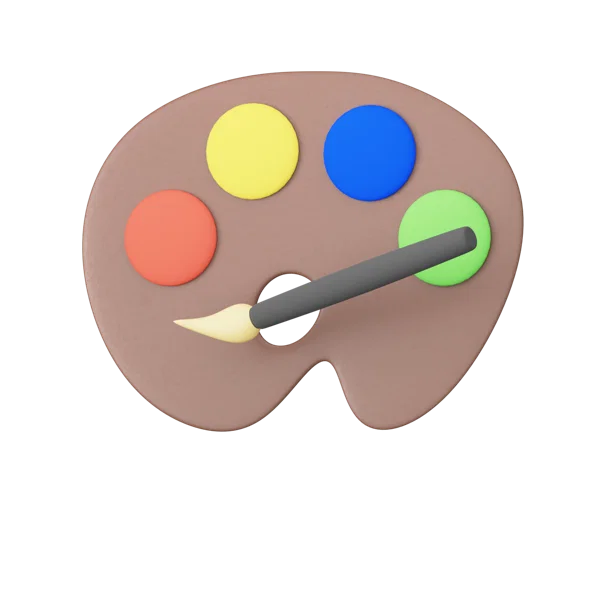Palette 3D icon, view 5