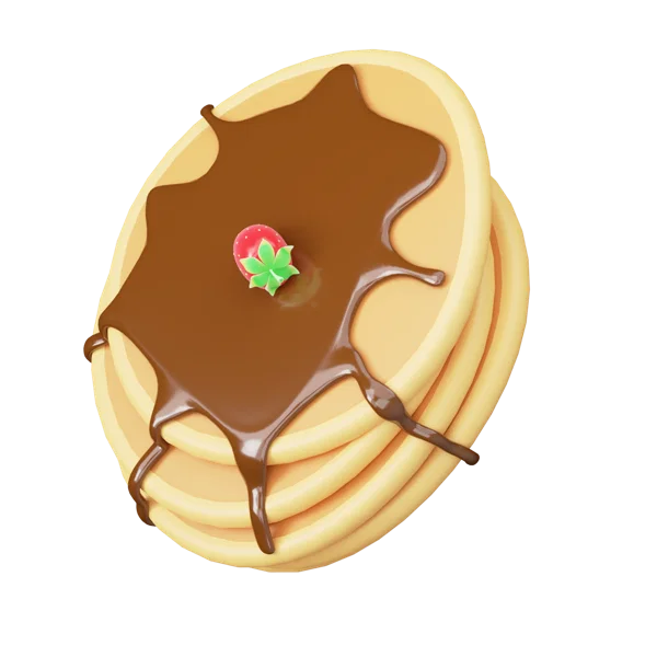Pancake 3D icon, view 5
