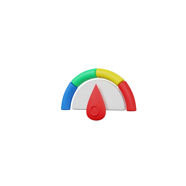 Gauge 3D icon, view 2