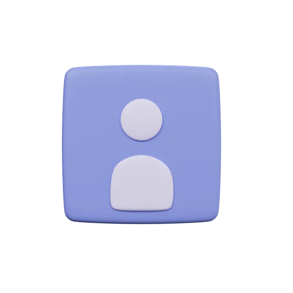Profile Picture 3D icon, view 1