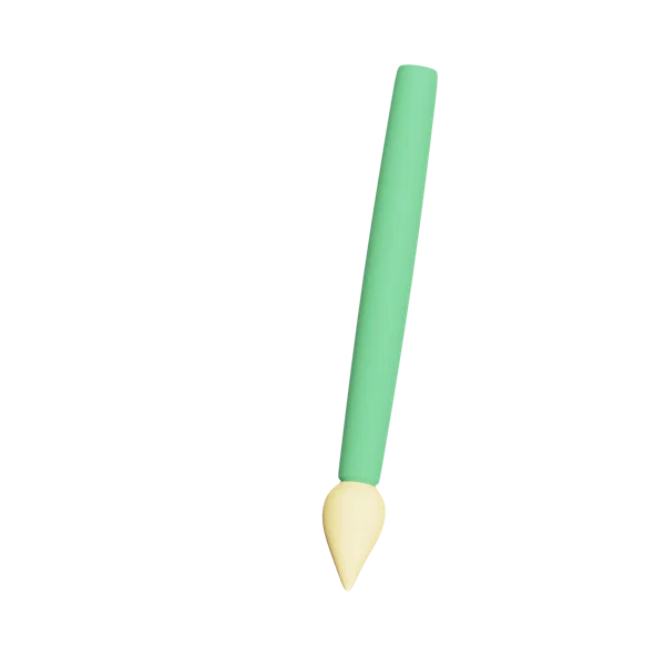 Brush 3D icon, view 4