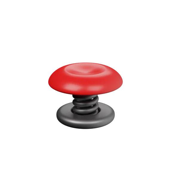 Button 3D icon, view 1