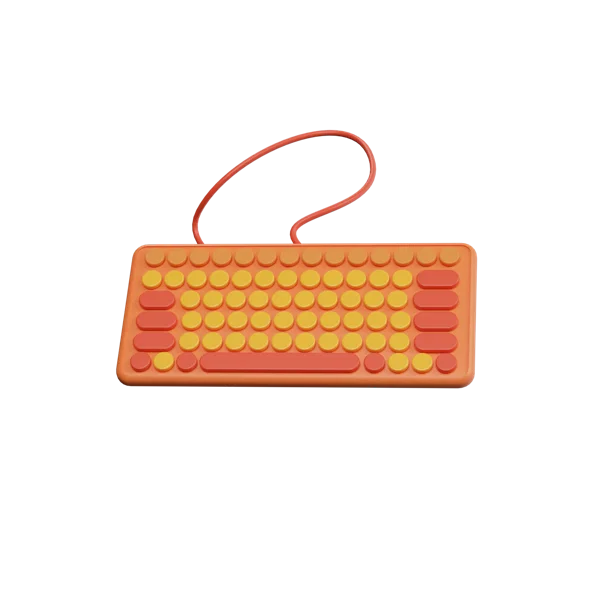 Keyboard 2 3D icon, view 3