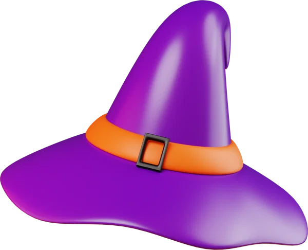 Witch Hat 3D icon, view 3