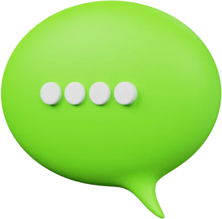 Speech Bubble 1 3D icon, view 2