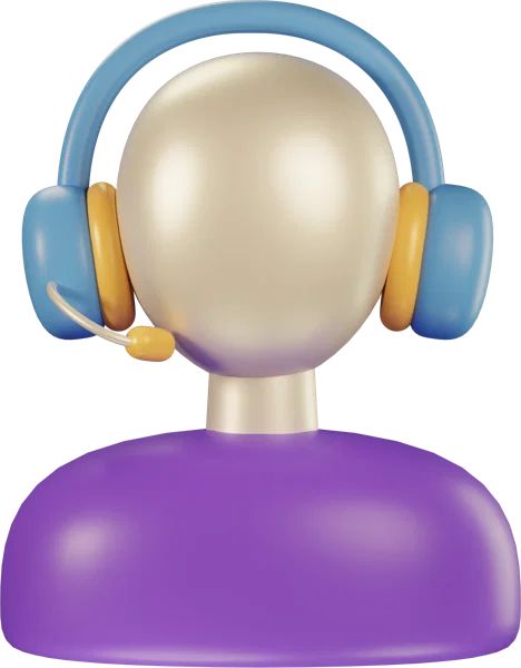 Assistant male 3D icon, view 1